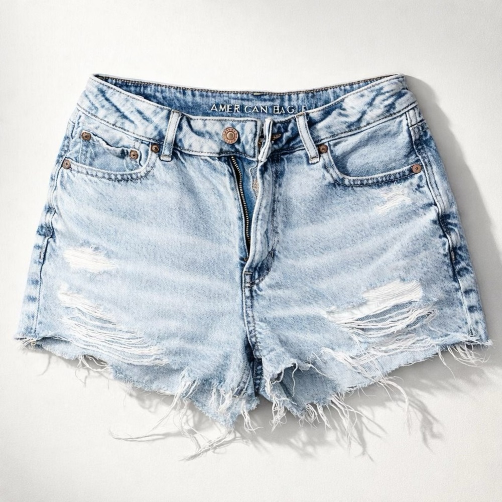 American Eagle AE Ne(X)t Level Stretch Distressed Denim Shorts